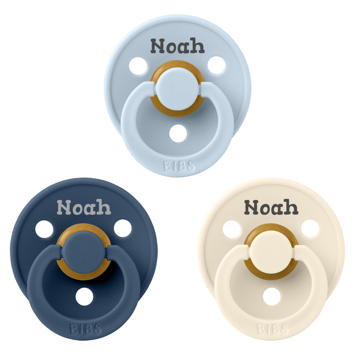 BIBS Colour Schnuller mit Namen (3er-Pack)