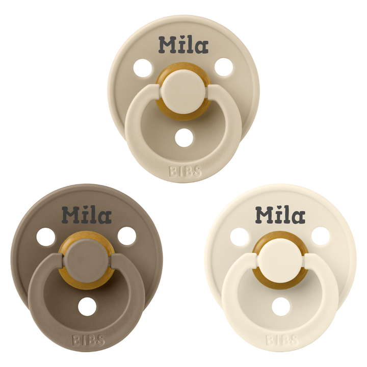 BIBS Colour Schnuller mit Namen (3er-Pack)