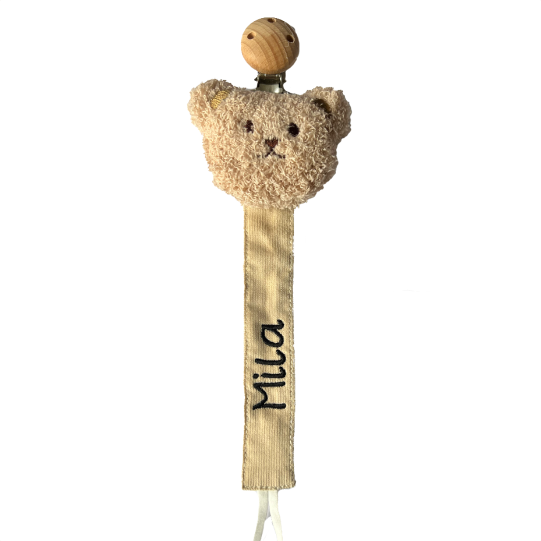 teddybeer speenkoord met naam